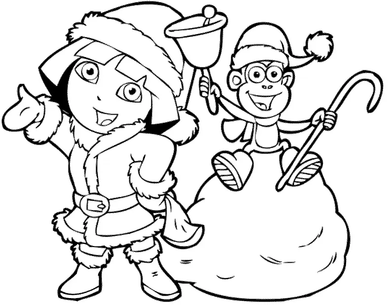 Dora Fantasiada de Mamae Noel Natal