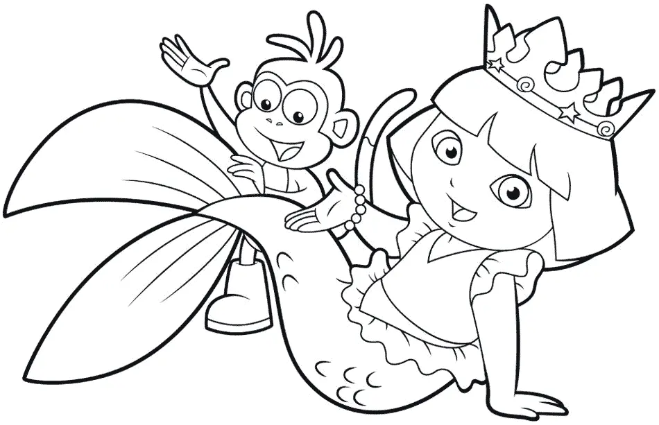 Dora Fantasiada de Sereia