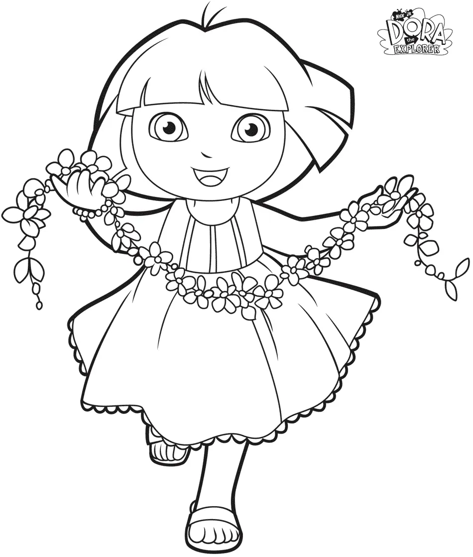 Dora para colorir