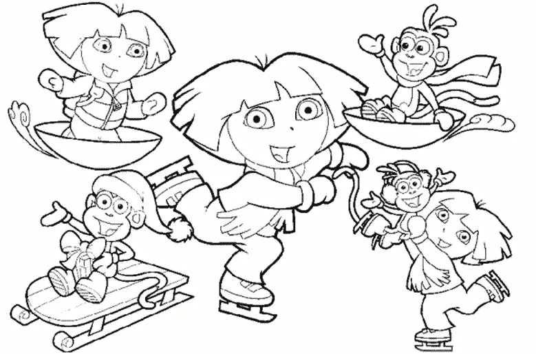 Dora Patinando no Gelo