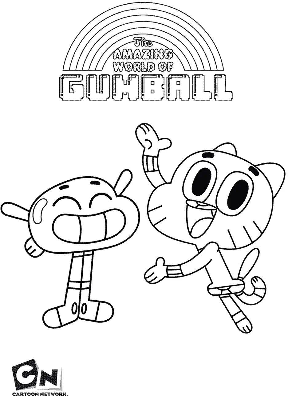 Desenhos do Gumball para Pintar