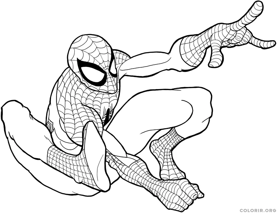Homem Aranha colorir 04