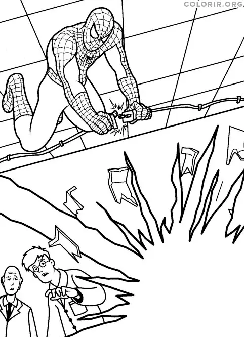 Homem Aranha Evitando Explosao