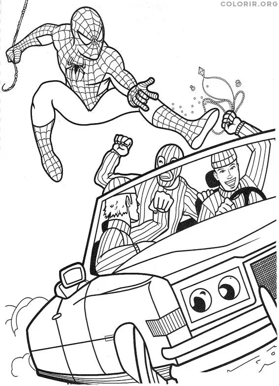 Homem Aranha Evitando Roubo a Joalheria 