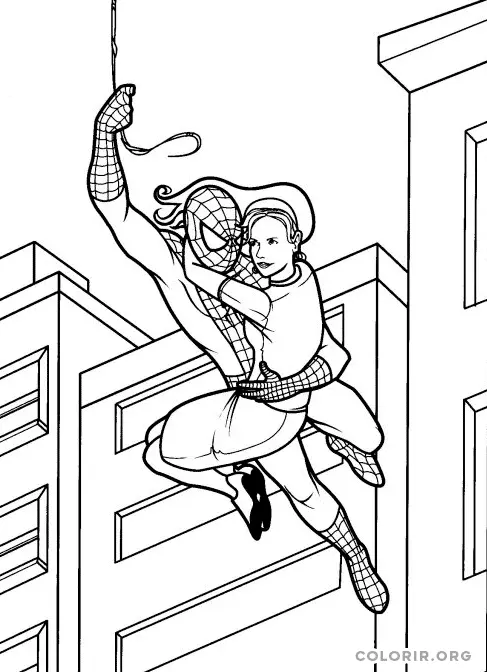 Homem Aranha salvando Mocinha