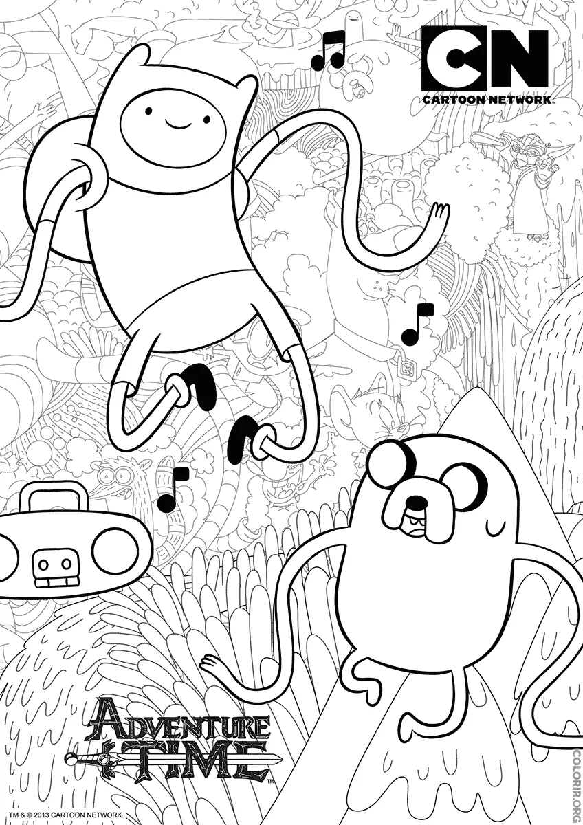 Desenho de Hora de Aventura para colorir