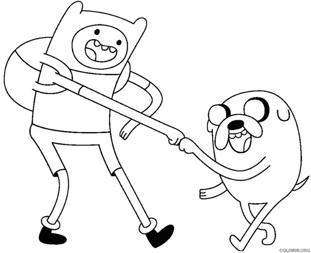 Finn e Jake brincando