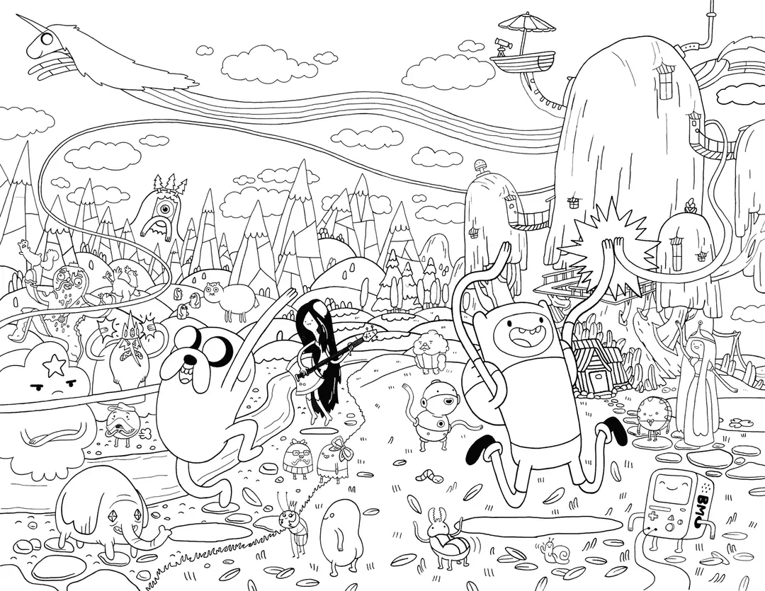 Mundo de Hora de Aventura para colorir
