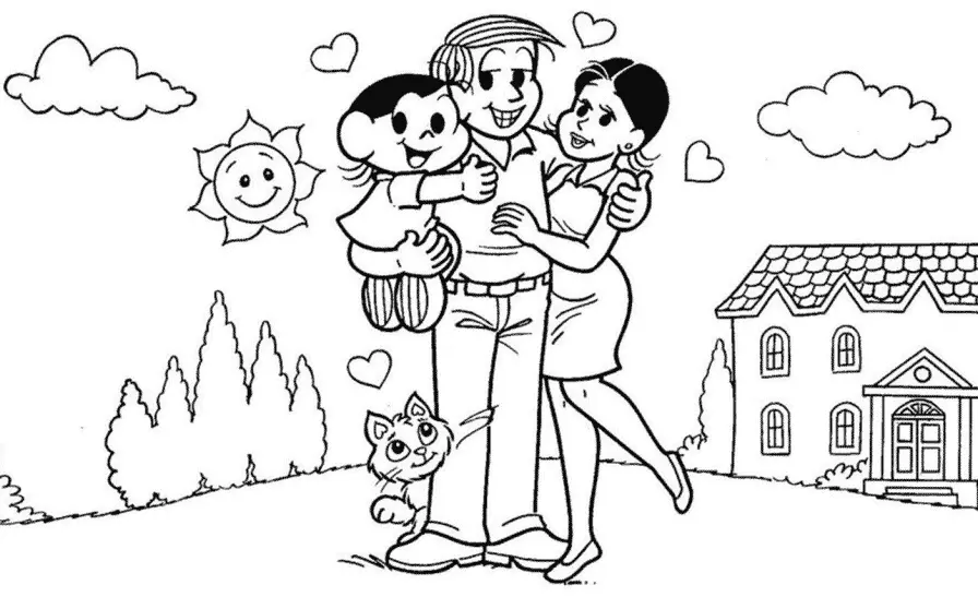 Familia da Magali para colorir