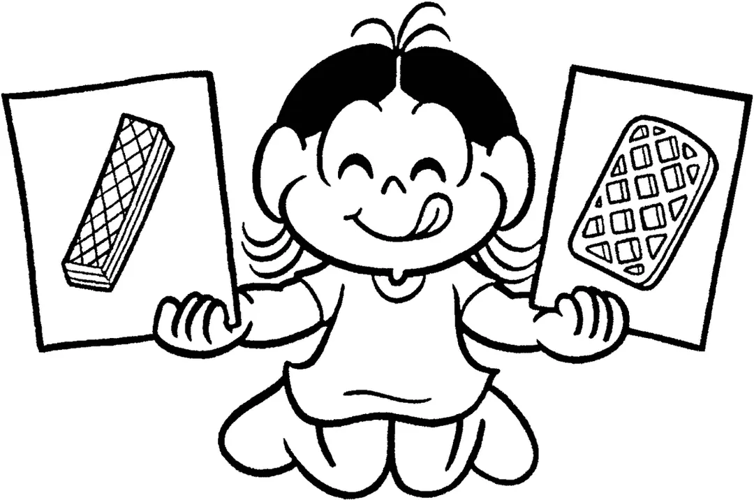 Magali Escolhendo o Que Vai Comer