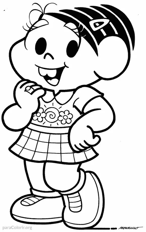 Monica para colorir