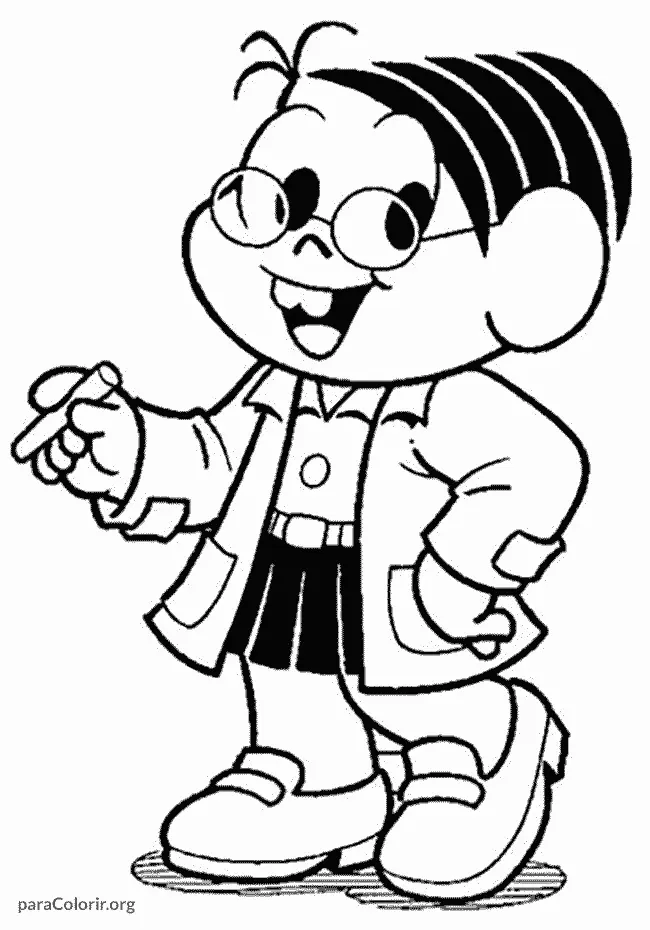 Monica Professora para colorir
