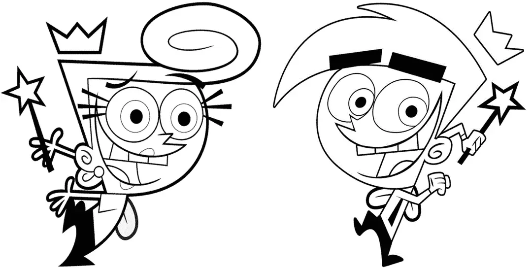 Cosmo e Wanda para colorir