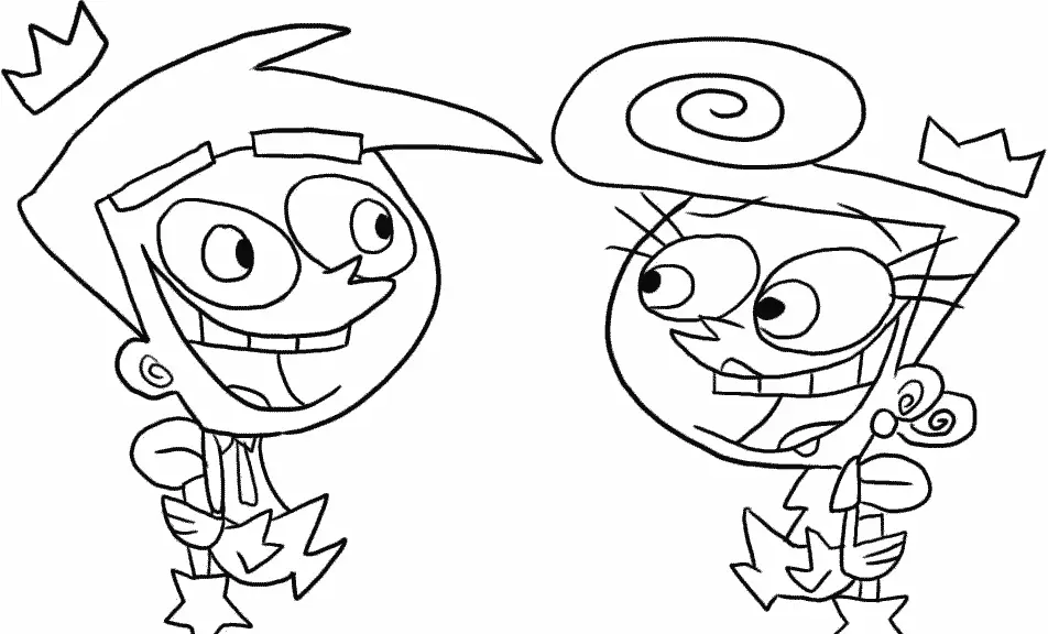 Padrinhos Magicos para colorir