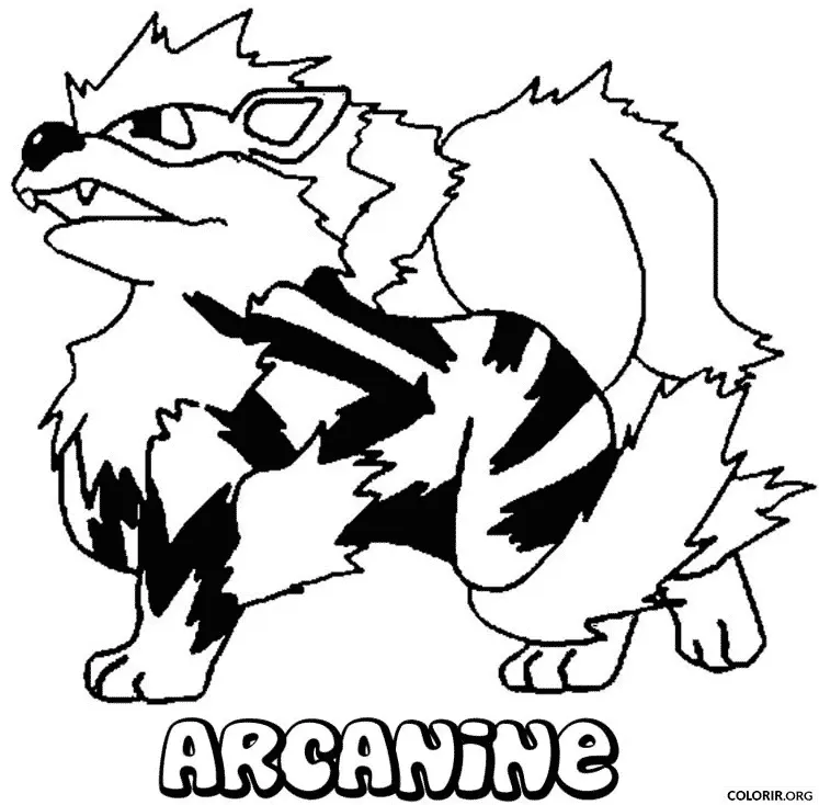 Arcanine para colorir