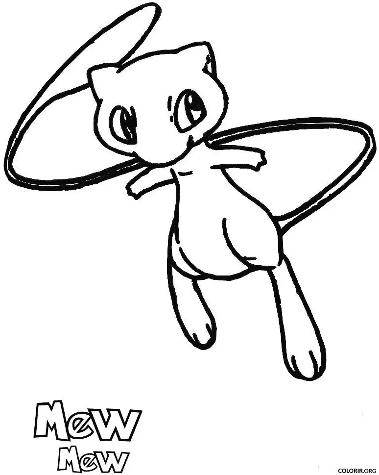 Mew para colorir