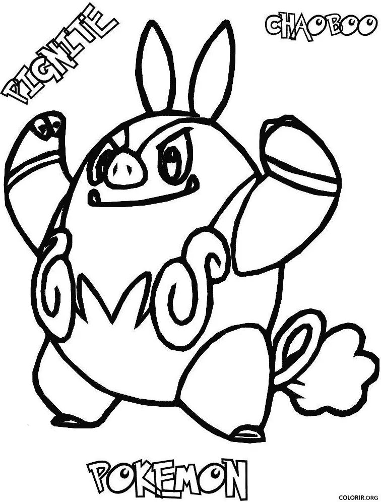 Pignite para colorir