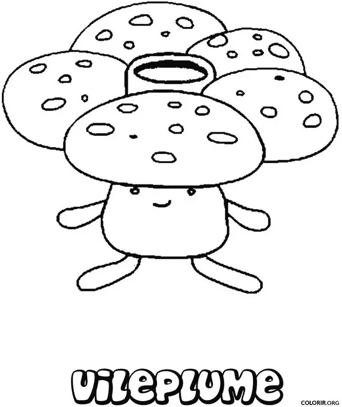Vileplume para colorir