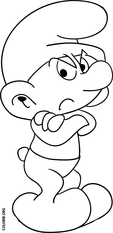 Desenho de Smurf Bravo