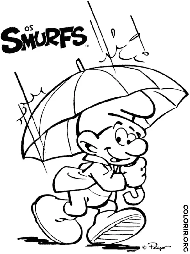 Smurf de Guarda Chuva