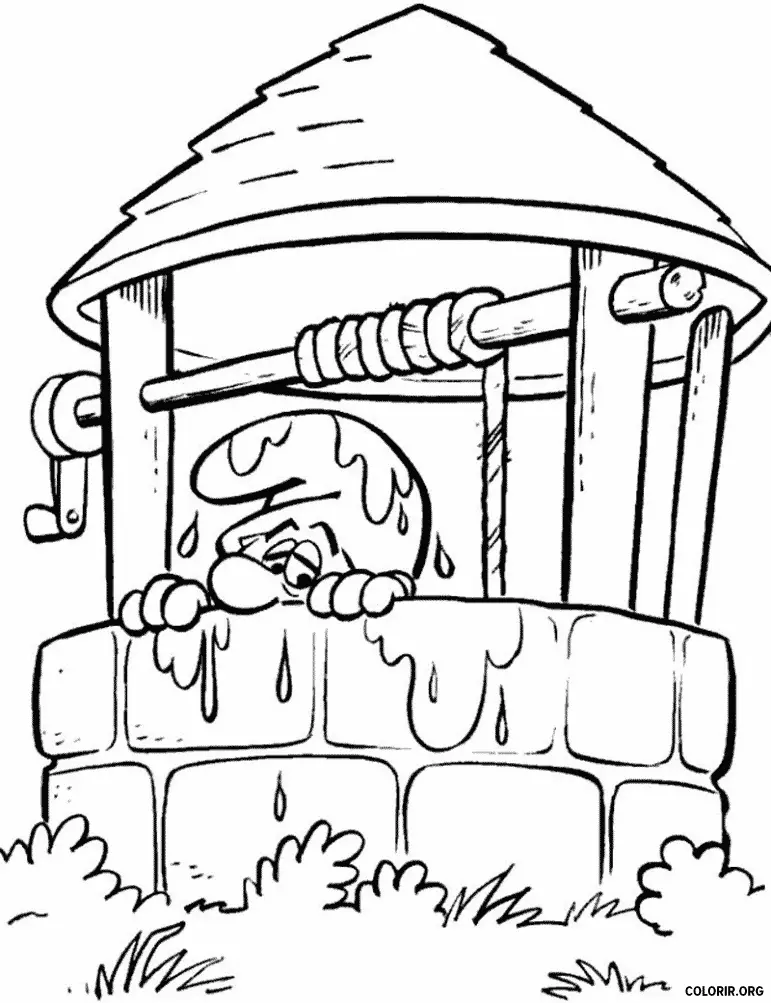 Smurf no Poco de Agua