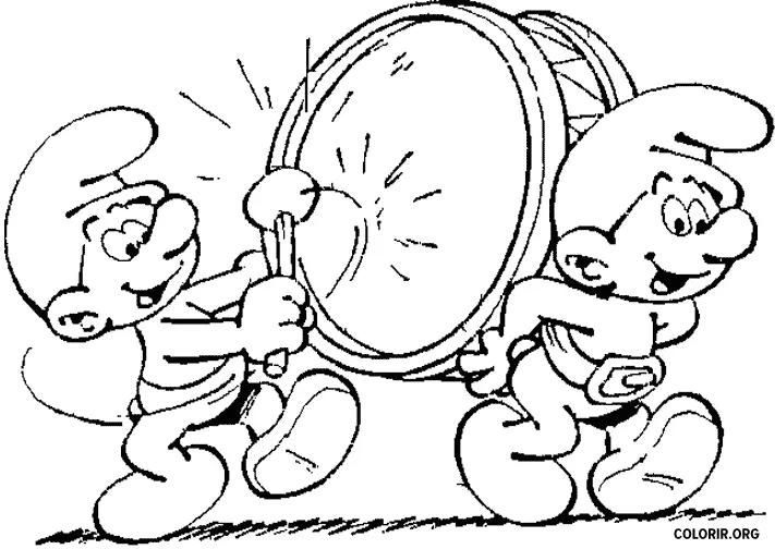 Smurfs Tocando Tambor