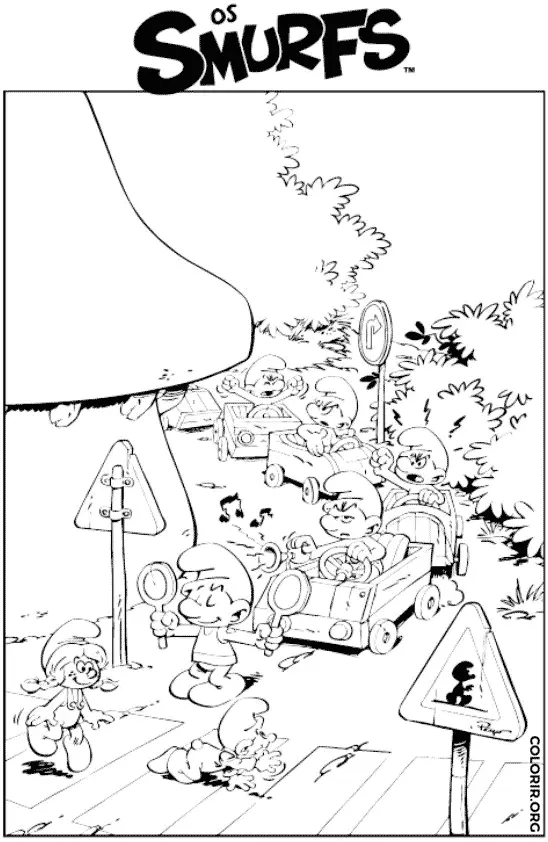 Transito no Mundo Smurf