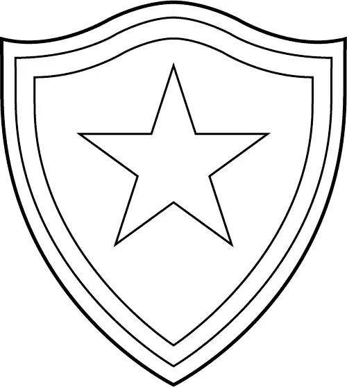 Simbolo Botafogo colorir