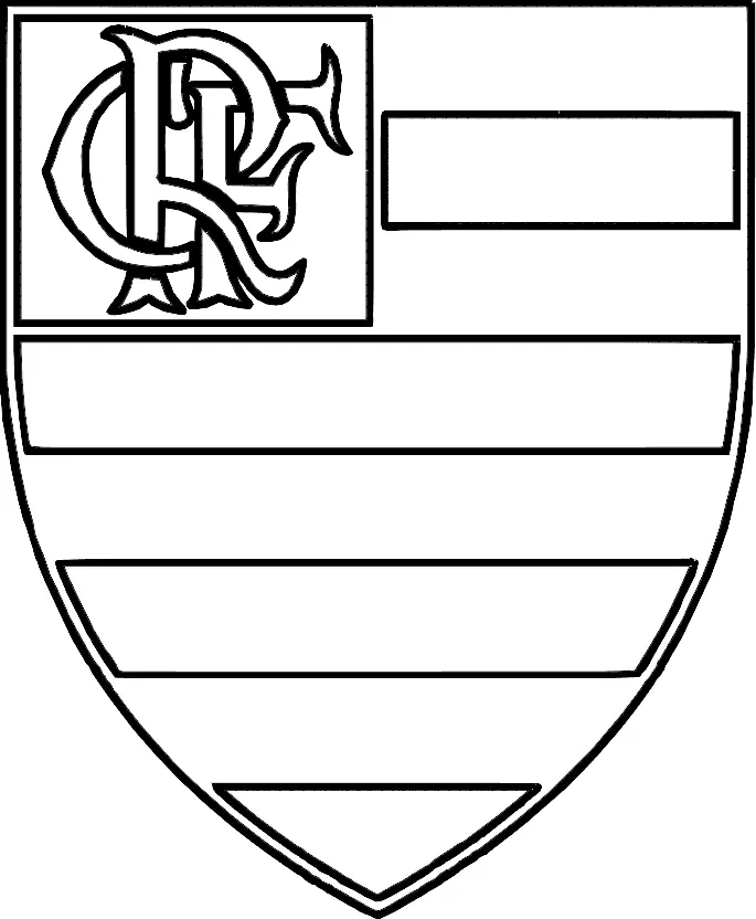 Simbolo Flamengo colorir