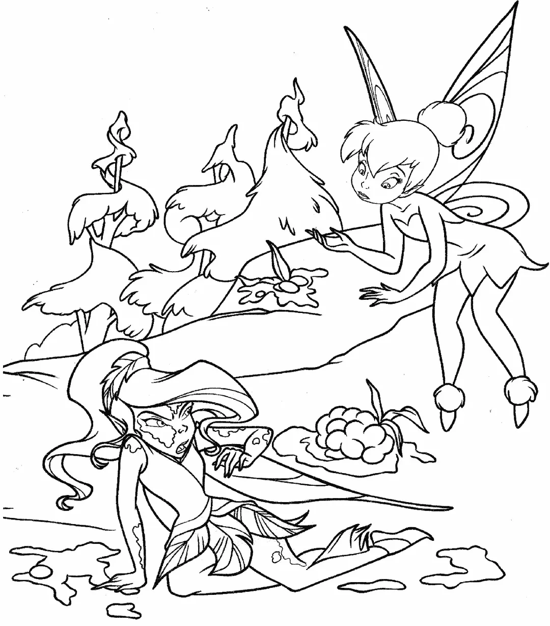 Tinker Bell Ajudando Amiga