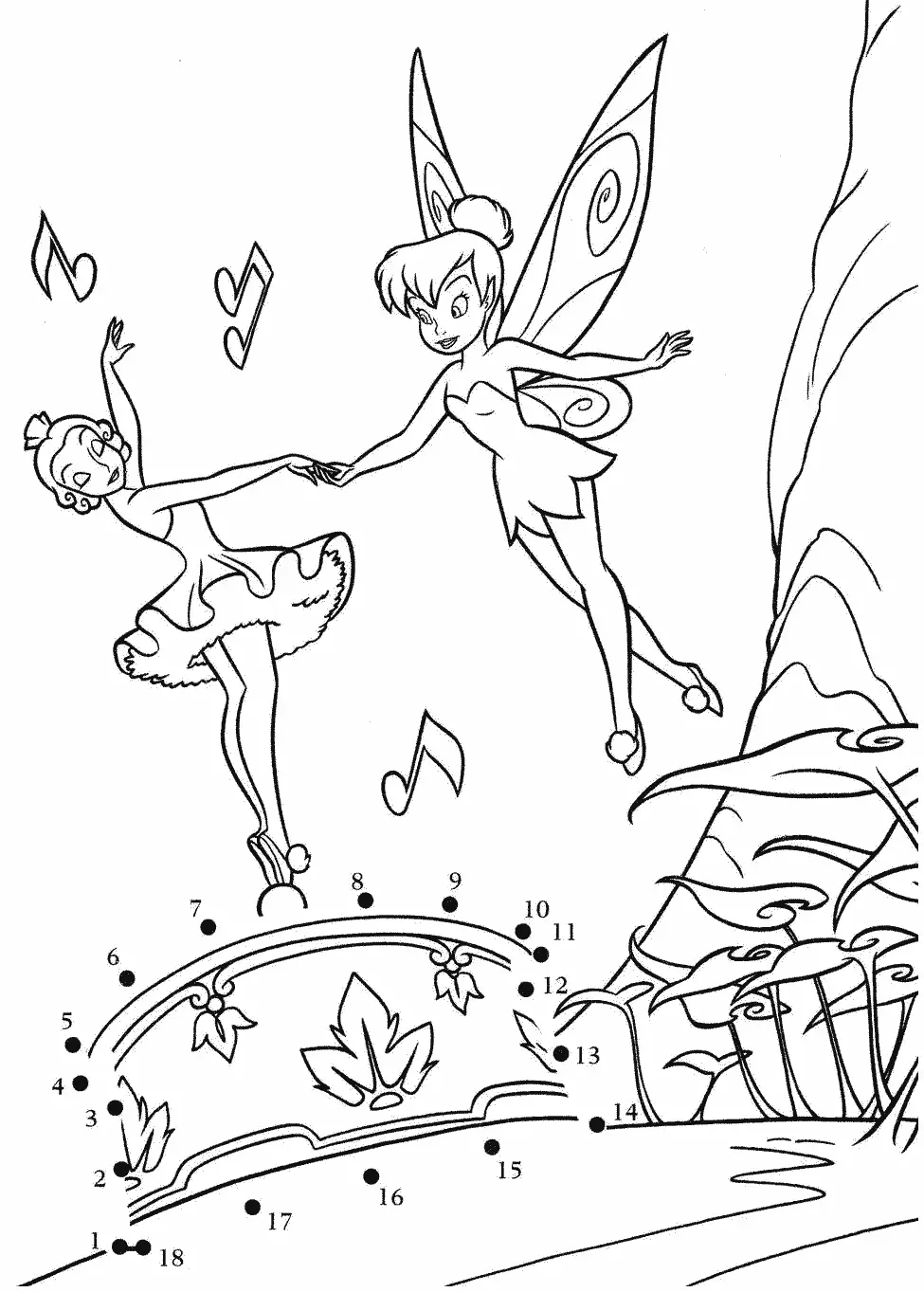 Tinker Bell Ligar Os Pontos