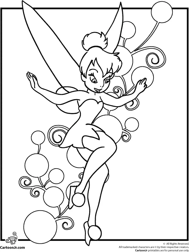 Tinker Bell para Imprimir e Pintar