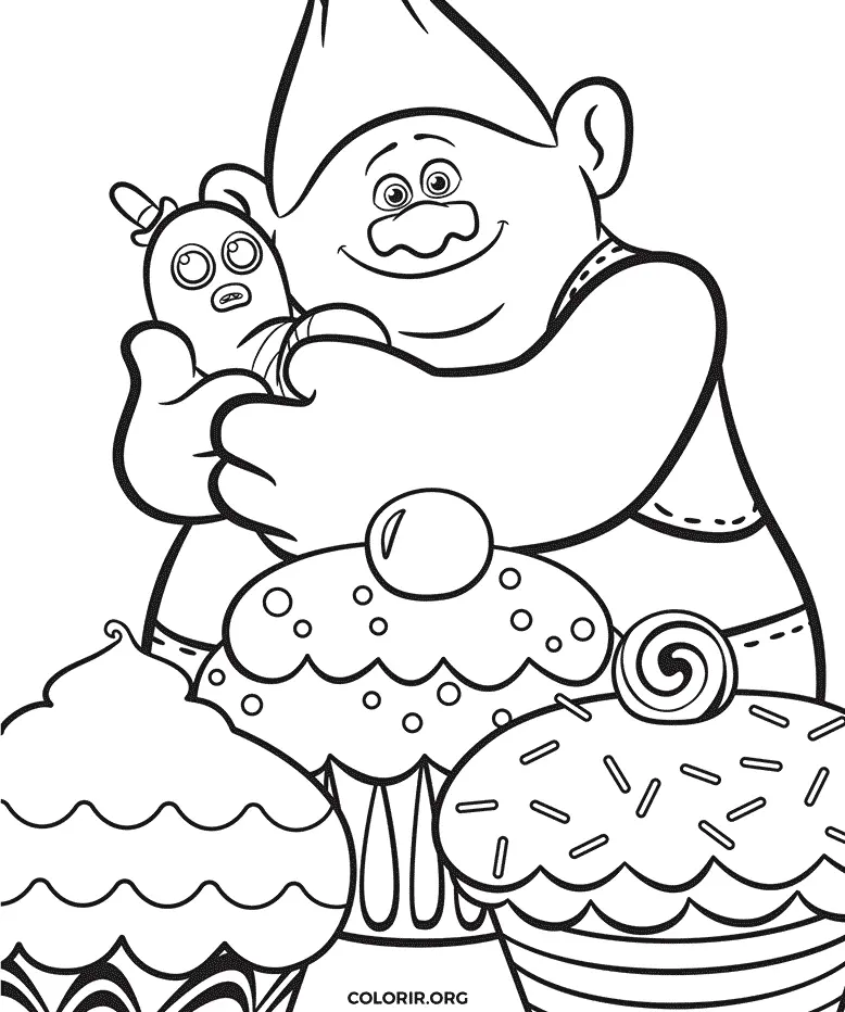 Biggie e Mr Dinkles para colorir