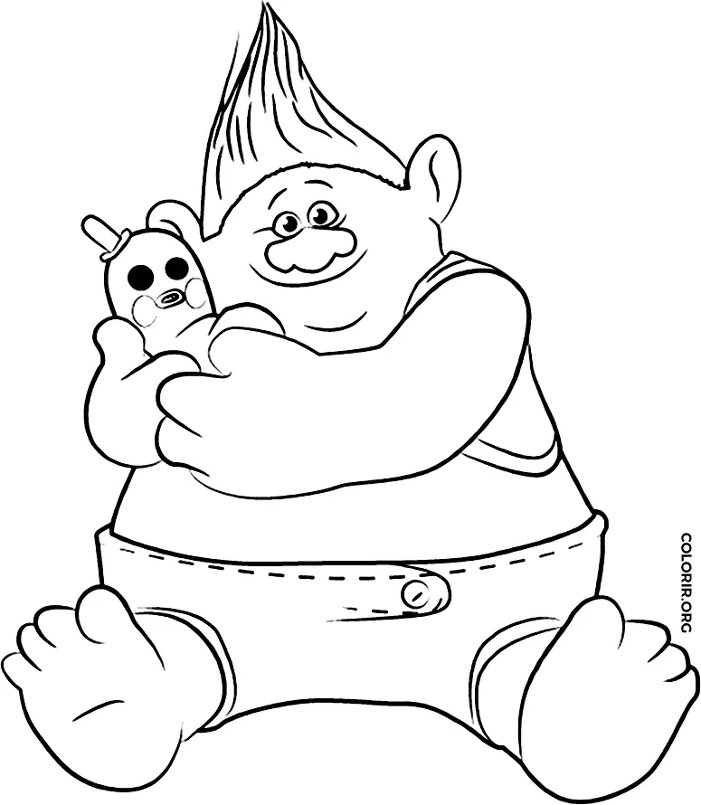 Biggie de Trolls para colorir