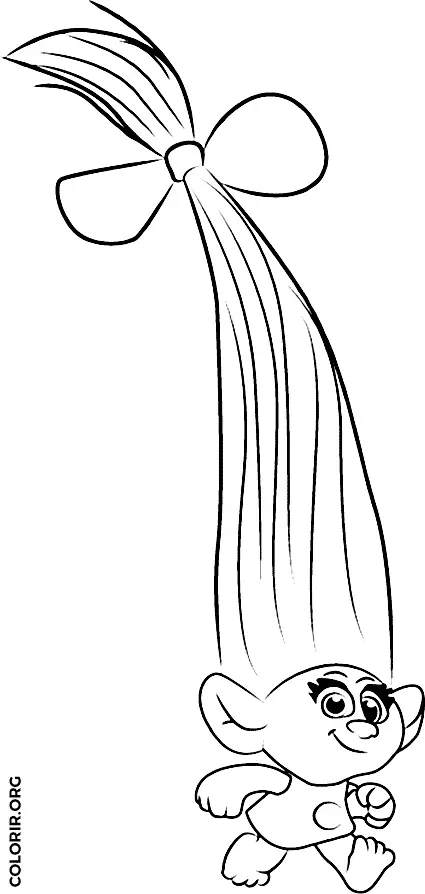 Smidge de Trolls para colorir