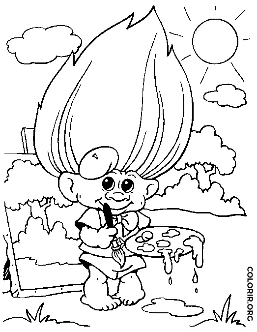 Troll Pintando Quadro