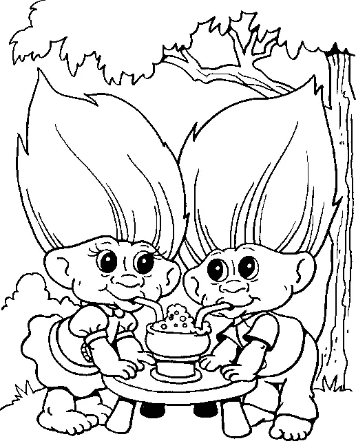 Trolls Tomando Milkshake
